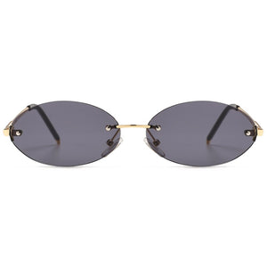 Kachawoo women's oval sunglasses retro male gold men's sun glasses blue metal narrow unisex winter gift items round