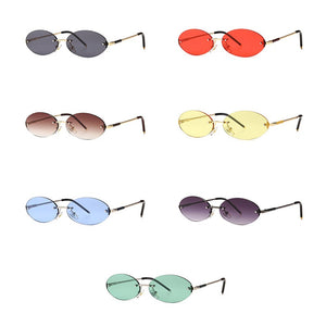 Kachawoo women's oval sunglasses retro male gold men's sun glasses blue metal narrow unisex winter gift items round