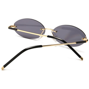 Kachawoo women's oval sunglasses retro male gold men's sun glasses blue metal narrow unisex winter gift items round