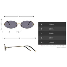 Load image into Gallery viewer, Kachawoo women&#39;s oval sunglasses retro male gold men&#39;s sun glasses blue metal narrow unisex winter gift items round