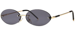 Kachawoo women's oval sunglasses retro male gold men's sun glasses blue metal narrow unisex winter gift items round