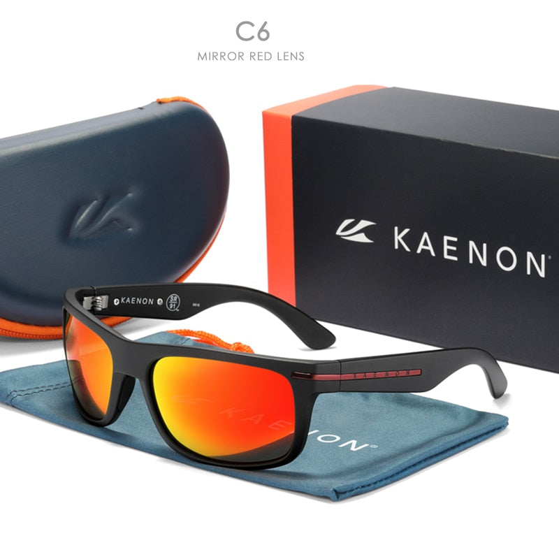 Kaenon Burnet Polarized Sunglasses TR90 frame men Mirrored lens Brand Design Driving Outdoor Sun glasses UV400 Women eyewear
