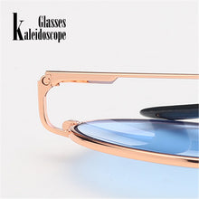 Load image into Gallery viewer, Kaleidoscope Glasses Round Sunglasses Women Men Round  Female Male Sun Glasses Goggles Green Pink Blue UV400
