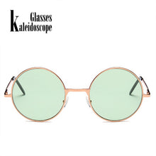 Load image into Gallery viewer, Kaleidoscope Glasses Round Sunglasses Women Men Round  Female Male Sun Glasses Goggles Green Pink Blue UV400