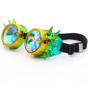 Kaleidoscope Glasses Men Steampunk Goggles Sunglasses Women Gothic Holographic Rave Festival Women Cosplay Party Glasses
