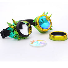 Load image into Gallery viewer, Kaleidoscope Glasses Men Steampunk Goggles Sunglasses Women Gothic Holographic Rave Festival Women Cosplay Party Glasses
