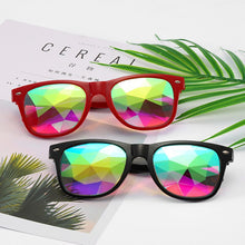 Load image into Gallery viewer, Kaleidoscope Glasses Rave Men Round Festival Sunglasses Women Party Psychedelic Prism Diffracted Lens EDM Sunglasses Female