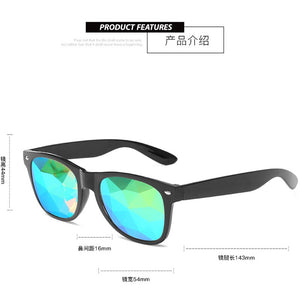Kaleidoscope Glasses Rave Men Round Festival Sunglasses Women Party Psychedelic Prism Diffracted Lens EDM Sunglasses Female