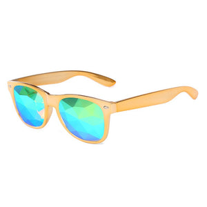 Kaleidoscope Glasses Rave Men Round Festival Sunglasses Women Party Psychedelic Prism Diffracted Lens EDM Sunglasses Female