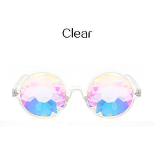 Carica l&#39;immagine nel visualizzatore di Gallery, Caleidoscopio Occhiali Rave Uomini Rotondi Caleidoscopio Occhiali da sole Donna Partito Psichedelico Prisma Lente diffratta EDM Occhiali da sole Femminili 