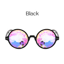 Carica l&#39;immagine nel visualizzatore di Gallery, Caleidoscopio Occhiali Rave Uomini Rotondi Caleidoscopio Occhiali da sole Donna Partito Psichedelico Prisma Lente diffratta EDM Occhiali da sole Femminili 