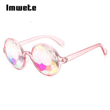 Load image into Gallery viewer, Kaleidoscope Glasses Retro Round Featival Sunglasses Men Women Designer  Holographic Glasses Rave Festival Cosplay Goggles