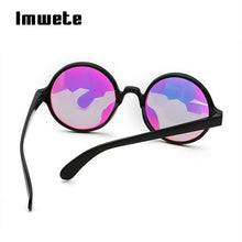 Load image into Gallery viewer, Kaleidoscope Glasses Retro Round Featival Sunglasses Men Women Designer  Holographic Glasses Rave Festival Cosplay Goggles