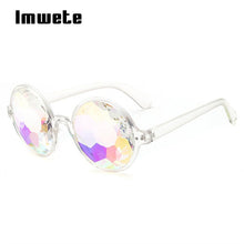 Load image into Gallery viewer, Kaleidoscope Glasses Retro Round Featival Sunglasses Men Women Designer  Holographic Glasses Rave Festival Cosplay Goggles