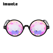 Load image into Gallery viewer, Kaleidoscope Glasses Retro Round Featival Sunglasses Men Women Designer  Holographic Glasses Rave Festival Cosplay Goggles
