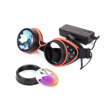 Load image into Gallery viewer, Kaleidoscope Rave Rainbow Crystal Lenses Steampunk Goggles EDM Festival Rave Party Cosplay Punk Vintage Glass Eyewear