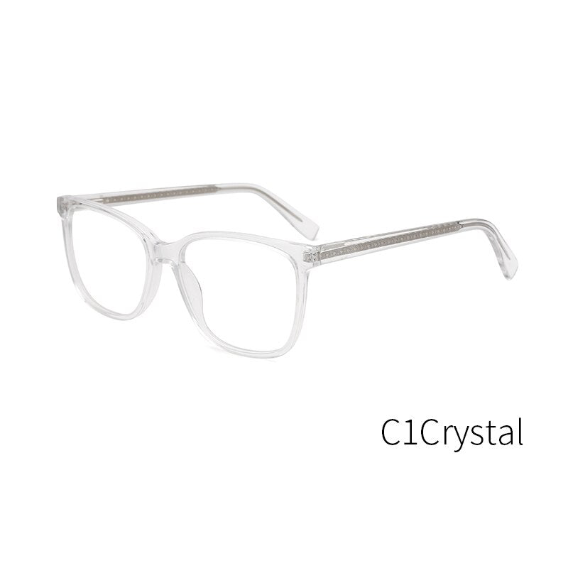 Kansept Women Crystal Eyeglasses Frame  Transparent Myopia Optical Acetate Glasses Frame High Quality Unisex Eyewear