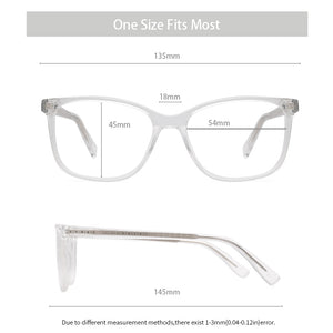 Kansept Women Crystal Eyeglasses Frame  Transparent Myopia Optical Acetate Glasses Frame High Quality Unisex Eyewear