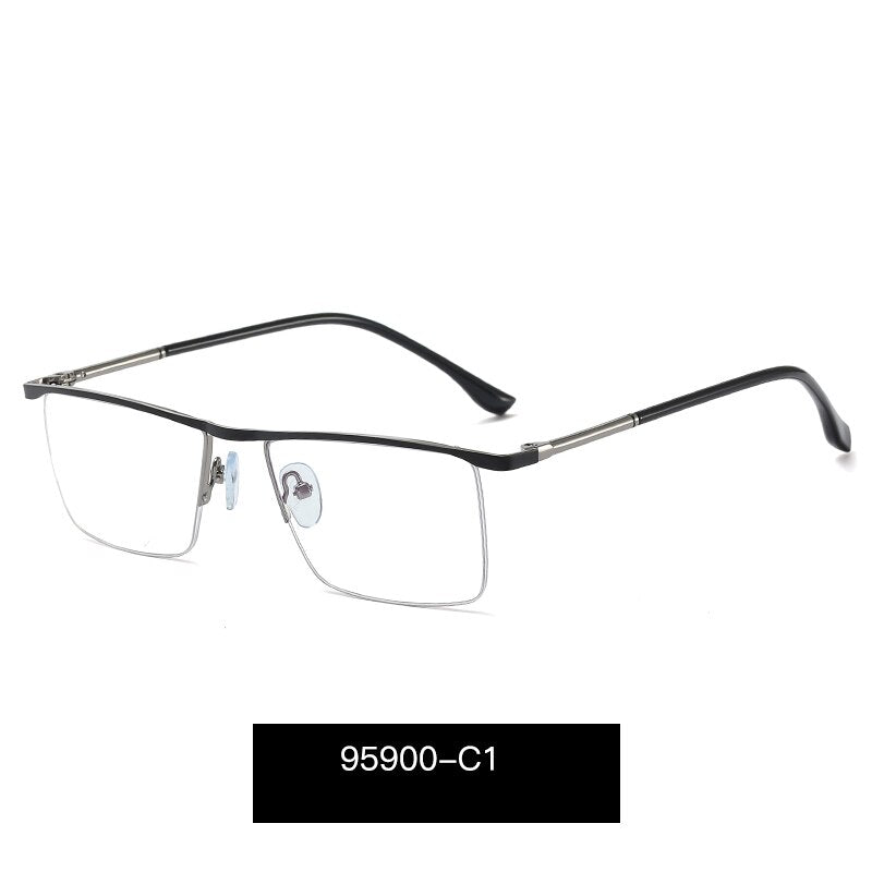 Kanspace Business Square Computer Men Glasses Optical Myopia Anti Blue Light Blocking Eyeglasses Frames  95900