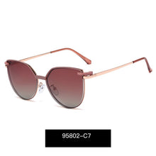 Load image into Gallery viewer, Kanspace Women Cat Eye Glasses Frames  2 In 1 Magnetic Clip On Polarized Sunglasses Myopia Prescription Eyewear 95802
