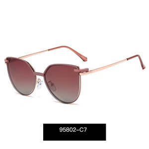 Kanspace Women Cat Eye Glasses Frames  2 In 1 Magnetic Clip On Polarized Sunglasses Myopia Prescription Eyewear 95802