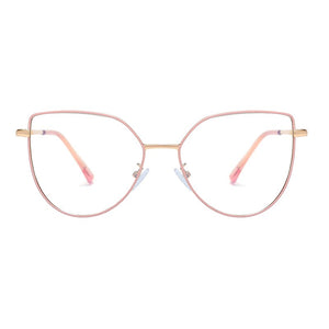 Kanspace Women Cat Eye Glasses Frames  2 In 1 Magnetic Clip On Polarized Sunglasses Myopia Prescription Eyewear 95802