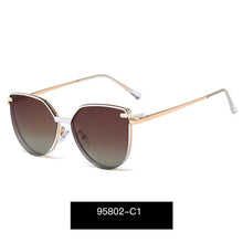 Load image into Gallery viewer, Kanspace Women Cat Eye Glasses Frames  2 In 1 Magnetic Clip On Polarized Sunglasses Myopia Prescription Eyewear 95802