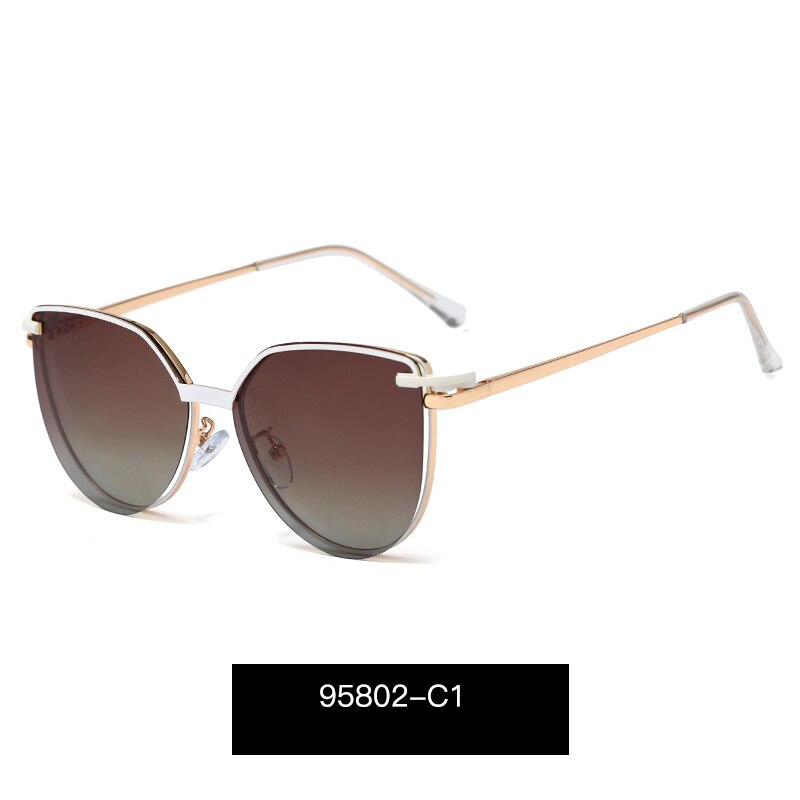 Kanspace Women Cat Eye Glasses Frames  2 In 1 Magnetic Clip On Polarized Sunglasses Myopia Prescription Eyewear 95802