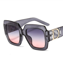 Carica l&#39;immagine nel visualizzatore di Gallery, Occhiali da sole quadrati di marca KarenHeather per donna uomoOcchiali da sole retrò con ombreggiatura oversize UV400 con D 