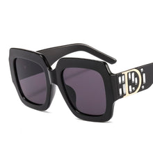 Carica l&#39;immagine nel visualizzatore di Gallery, Occhiali da sole quadrati di marca KarenHeather per donna uomoOcchiali da sole retrò con ombreggiatura oversize UV400 con D 