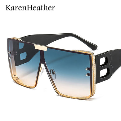 KarenHeather Square Sunglasses For Women Men  Designer Oversized Glasses Shades Retro Gradient Colors Oculos UV400