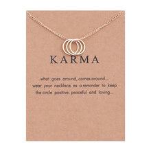 Load image into Gallery viewer, Karma Gold-color Three Circle Necklace