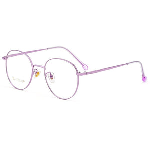 KatKani Men And Women Retro Round Ultra-Light Pure Titanium Eyeglasses Frame Decoration Prescription Optical Glasses Frame K2070