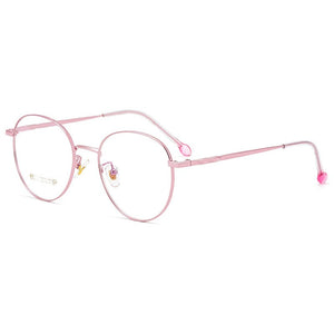 KatKani Men And Women Retro Round Ultra-Light Pure Titanium Eyeglasses Frame Decoration Prescription Optical Glasses Frame K2070