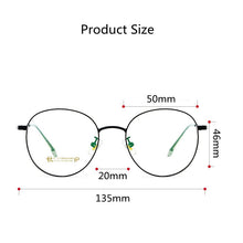 Load image into Gallery viewer, KatKani Men And Women Retro Round Ultra-Light Pure Titanium Eyeglasses Frame Decoration Prescription Optical Glasses Frame K2070