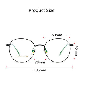 KatKani Men And Women Retro Round Ultra-Light Pure Titanium Eyeglasses Frame Decoration Prescription Optical Glasses Frame K2070