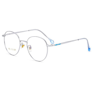 KatKani Men And Women Retro Round Ultra-Light Pure Titanium Eyeglasses Frame Decoration Prescription Optical Glasses Frame K2070