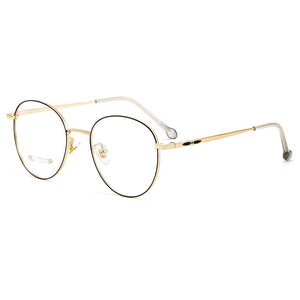 KatKani Men And Women Retro Round Ultra-Light Pure Titanium Eyeglasses Frame Decoration Prescription Optical Glasses Frame K2070