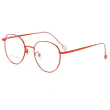 Load image into Gallery viewer, KatKani Men And Women Retro Round Ultra-Light Pure Titanium Eyeglasses Frame Decoration Prescription Optical Glasses Frame K2070