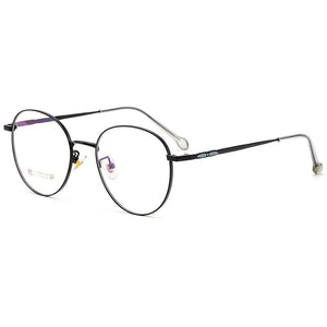 KatKani Men And Women Retro Round Ultra-Light Pure Titanium Eyeglasses Frame Decoration Prescription Optical Glasses Frame K2070