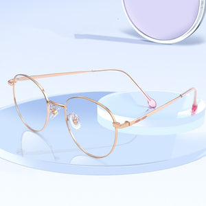 KatKani Men And Women Retro Round Ultra-Light Pure Titanium Eyeglasses Frame Decoration Prescription Optical Glasses Frame K2070