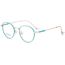 Load image into Gallery viewer, KatKani Men and Women Titanium Alloy Two-tone Eyeglasses Frame Retro Round Myopia Hyperopia/Prescription Spectacle Frame AC017