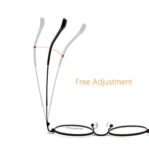 KatKani Men and Women Titanium Alloy Two-tone Eyeglasses Frame Retro Round Myopia Hyperopia/Prescription Spectacle Frame AC017