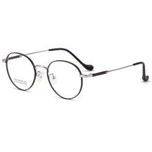 Load image into Gallery viewer, KatKani Men and Women Titanium Alloy Two-tone Eyeglasses Frame Retro Round Myopia Hyperopia/Prescription Spectacle Frame AC017