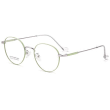 Load image into Gallery viewer, KatKani Men and Women Titanium Alloy Two-tone Eyeglasses Frame Retro Round Myopia Hyperopia/Prescription Spectacle Frame AC017