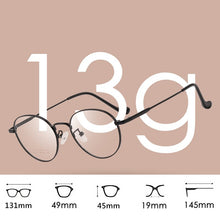 Load image into Gallery viewer, KatKani Men and Women Titanium Alloy Two-tone Eyeglasses Frame Retro Round Myopia Hyperopia/Prescription Spectacle Frame AC017
