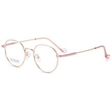 Load image into Gallery viewer, KatKani Men and Women Titanium Alloy Two-tone Eyeglasses Frame Retro Round Myopia Hyperopia/Prescription Spectacle Frame AC017
