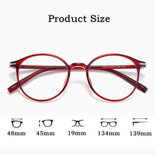 Load image into Gallery viewer, KatKani Men&#39;s And Women&#39;s Ultra-LightRetro Round Eyeglasses Frame Myopia/Hyperopia/Astigmatism Prescription Glasses D085