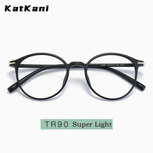 Load image into Gallery viewer, KatKani Men&#39;s And Women&#39;s Ultra-LightRetro Round Eyeglasses Frame Myopia/Hyperopia/Astigmatism Prescription Glasses D085
