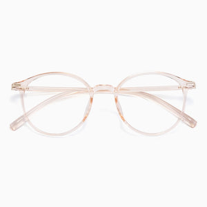 KatKani Men's And Women's Ultra-LightRetro Round Eyeglasses Frame Myopia/Hyperopia/Astigmatism Prescription Glasses D085
